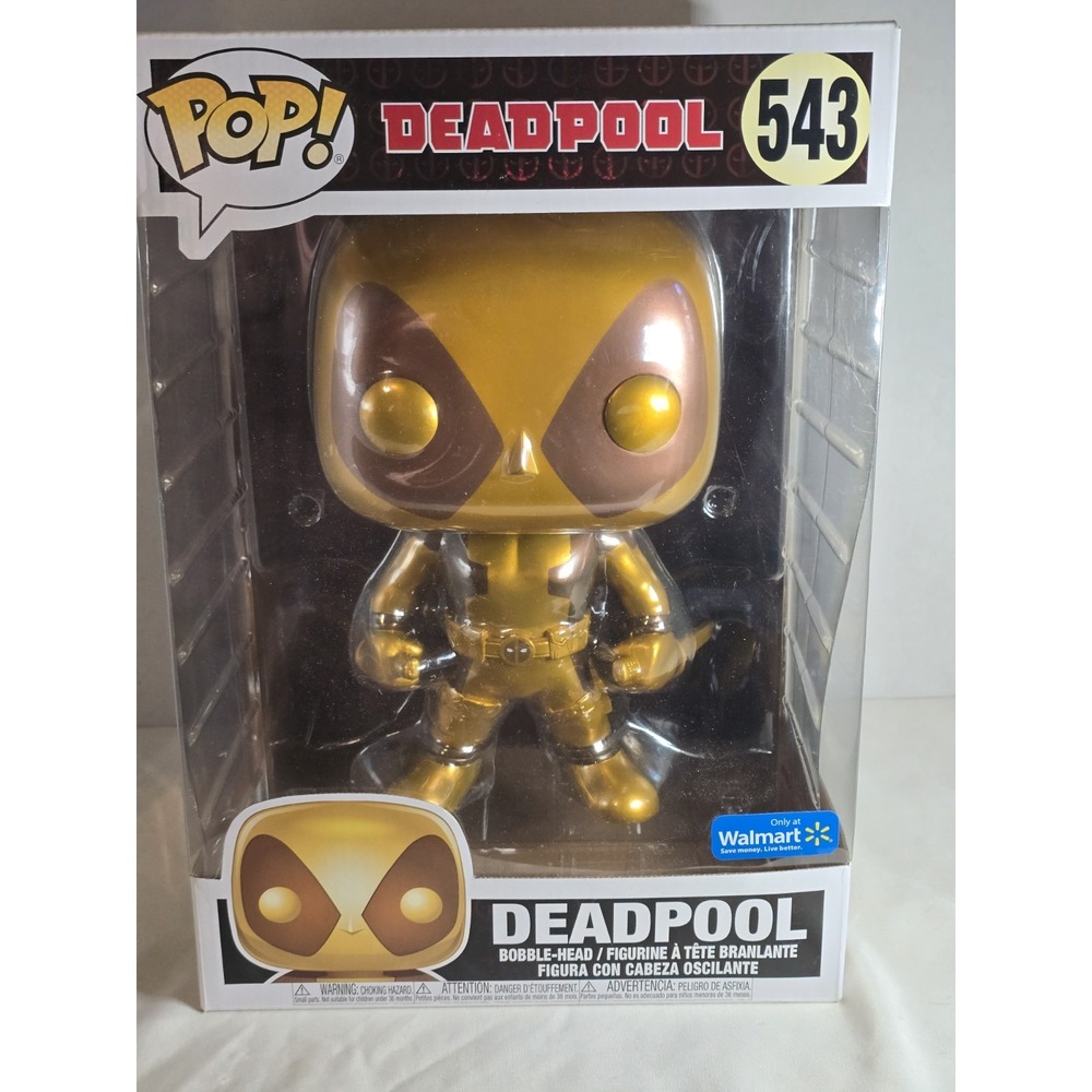 Funko POP! Marvel Deadpool Gold Supersized #543 Walmart Exclusive